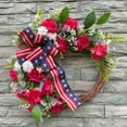 thumbnail image 4 of Huge Memorial Day Savings! Boovnll Patriotic Wreath, 14" Handcrafted Red White Blue Twig Memorial Day Wreath, 4th of July Wreath for Indoor, Front Door, Fireplace, Wall Decor, 4th of July Decorations, 4 of 7