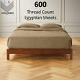 thumbnail image 2 of 24-INCH EXTRA DEEP POCKETS -Queen XL Egyptian 600-TC Cotton 6-PC Sheet Set with 1 Fitted Sheet, 1 Oversized Flat Sheet 4 Pillowcases - Taupe, 2 of 7