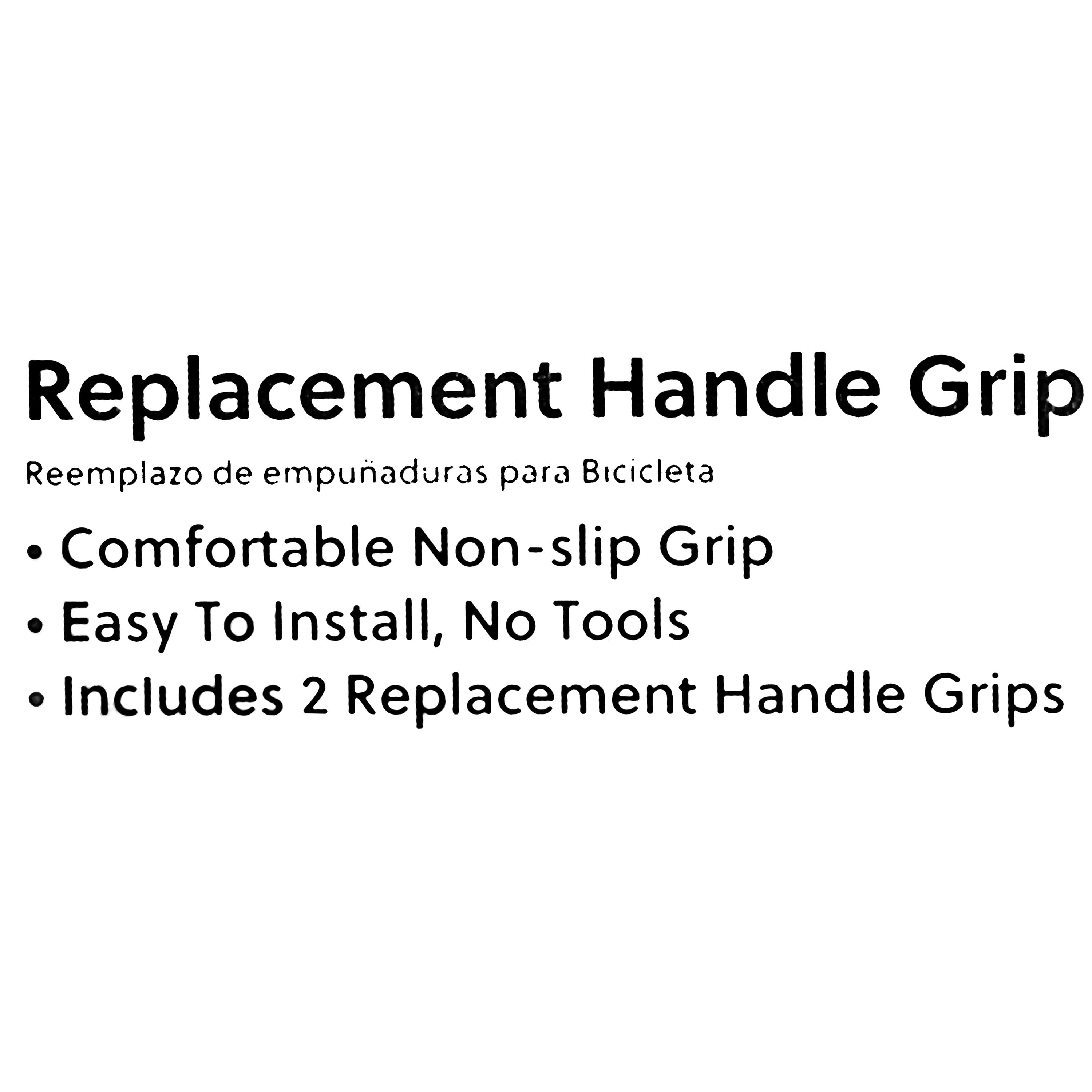 Concord Replacement Non-Slip Rubber Bicycle Handlebar Grips, Black