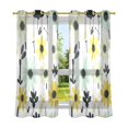 thumbnail image 6 of Yayeee Window Curtains Light Filtering 63"x52" Grommet Panel Pair Home Living Room Decor, White Flower, 6 of 7