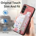 thumbnail image 5 of Allytech Galaxy S23 Plus Case with Zipper Pocket & Cards Holder, Floral Slim Wallet Case for Girls Women Shockproof Stand Compatible with Car Mount Phone Case for Samsung Galaxy S23 Plus -Pink, 5 of 9