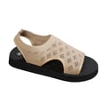 thumbnail image 2 of Women's Fashion Solid Color Mesh Breathable Anti- Open Toe Platform Sandals Lightweight Comfortable Summer Casual Slippers with Thick Sole for Beach, Pool, Daily Walking, 2 of 9