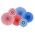 thumbnail image 1 of Uxcell Hanging Paper Fans Set Paper Decorations for Party Birthday, Blue Polka Dot(6pcs), 1 of 7