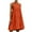 Orange, variant on CHGBMOK Women Dress Crew Neck Sleeveless Linen Dress Front Pleated Curved Hem Midi Dress Casual Loose Plus Size