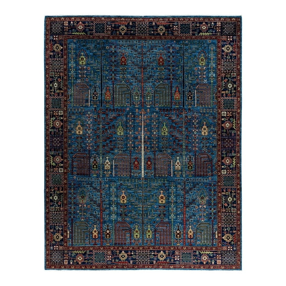 Serapi One-of-a-Kind Hand-Knotted Area Rug - Light Blue, 7' 10" x 10' 2"
