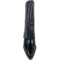 thumbnail image 4 of ARiderGirl Casidy Women's Fold Over Mid Calf Rhinestone Embellished Stacked Heel Snip Toe Western Boots, 4 of 5