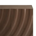 thumbnail image 6 of Christopher Knight Home Modern Sculptural 60" Sideboard, Ripple Doors, Adjustable Shelves, Metal Legs, Brown, 6 of 8