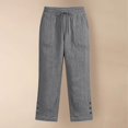 thumbnail image 5 of IMENGL Casual Cropped Pants for Women Soft Linen Summer Nine Quarter Muslim Lightweight Trousers Loose Women's Wide Leg Pant,M-XXXL, 5 of 5