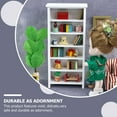 thumbnail image 4 of Vertical Bookcase Model White Home Decor Wooden Household Tiny Furniture Miniature Bookshelf, 4 of 6