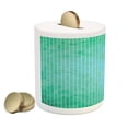 thumbnail image 2 of Teal Piggy Bank, Square Pixel Like Mosaic Pattern Simplistic Modern Contemporary Design Illustration Print, Ceramic Coin Bank Money Box for Cash Saving, 3.6" X 3.2", Green, by Ambesonne, 2 of 4