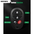 thumbnail image 5 of Key Fob Keyless Entry 2009-2013 for Toyota for Highlander 2.7L, 2008-2010 for Toyota for Highlander 3.3L, 2010-2012 for Toyota for Sequoia 4.6L GQ43VT20T (1 PCS) 4 buttons, 5 of 9