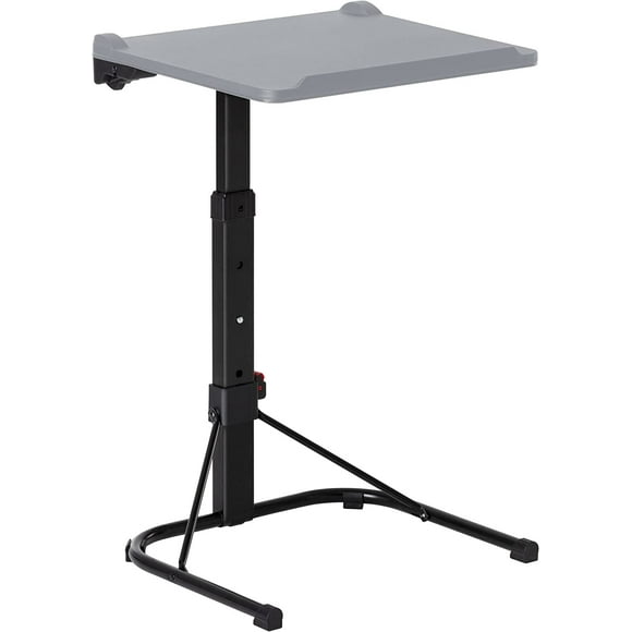 Folding TV Tray Table, Adjustable TV Dinner Table, Foldable Tray Table for Eating and Laptops, Wall Mountable, Grey