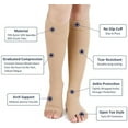 thumbnail image 4 of Medias de compresión de punta abierta de 20-30 mmHg hasta la rodilla para hombres y mujeres, 4 of 7