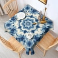 thumbnail image 2 of Indigo Tie Dye Star Square Tablecloth,Waterproof Square Table Cover,Wipeable Spillproof Washable Table Cover for Home Kitchen Party Decor 42"X42"(107x107cm), 2 of 6