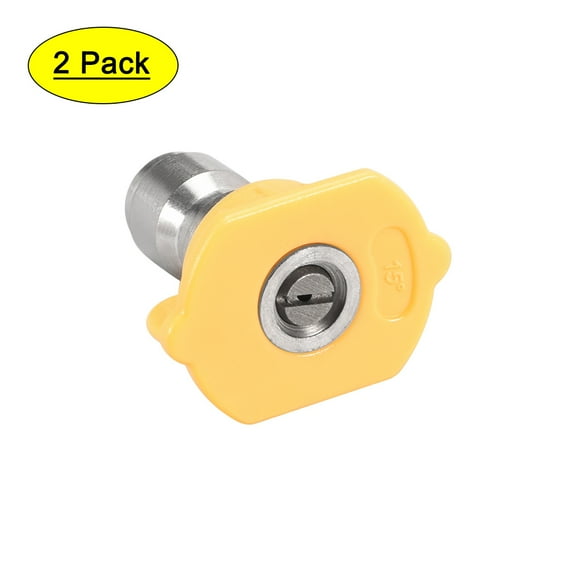 Uxcell 1/4 Inch Stainless Steel Flat Fan 15 Degree 1.2mm Orifice Diameter Nozzle 2 Pack