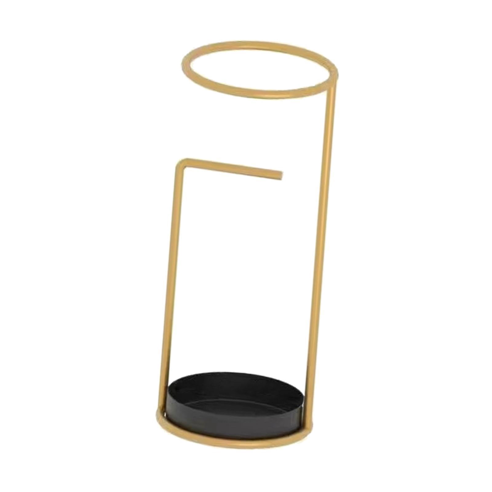 Fiocias Umbrella Stand Holder Umbrella Organizer Bin with Drip Tray for Kitchen Corridor Gold