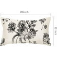 thumbnail image 6 of Roses Tulips，Throw Pillow Covers Vintage Floral with Victorian Bouquet of Flowers on Garden Delphinium Petunia Pillow Case 12x20 Inches, 6 of 6