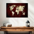 thumbnail image 2 of Elephant Stock White On Red World Map Wall Art - Horizontal Canvas Wall Art - Home Office Wall Decor - Map Canvas - Red And Gray Decor - 24" x 16", 2 of 8