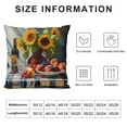 thumbnail image 5 of PHYHOO Sunflower Fruit Red Wine Pillowcase Colorful Printed Pillow Case Short Plush Square Decorative Cushion Cover Suitable for Sofa Bedroom, 5 of 5