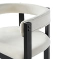 thumbnail image 6 of Christopher Knight Home Modern Dining Arm Chairs with Curved Back Set of 2, Rubberwood Frame, Black, 6 of 9