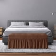 thumbnail image 6 of Bench Slipcover Dining Bench Protector Washable Removable Soft Bench Seat Protector Cover Dining Bench Cover for Dining Room Hotel Kitchen Coffee Color, 6 of 8