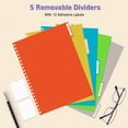 thumbnail image 6 of OMEYA 5 Subject Notebooks College Ruled, Spiral Notebook 8.5 x 11in with Dividers, 300 Pages 100GSM Thick Spiral Writing Journal for Women & Men, Large A4 Lined Journal for Work, Campus, 6 of 7