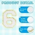 thumbnail image 3 of Uxcell Chenille Number Patches 4.4" Self Adhesive Number 6 Iron on Patch (White, Pack of 3), 3 of 6
