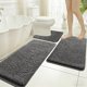 thumbnail image 5 of Juego de alfombras de baño suaves y antideslizantes de espuma viscoelástica: alfombra de baño absorbente con felpa de terciopelo para baño, lavadero o sala de estar., 5 of 6