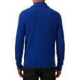 thumbnail image 6 of Kallspin Men's Wool Blend Shawl Collar Cardigan Sweater Button Down Knitwear with Pockets(Royal Blue,Large), 6 of 7
