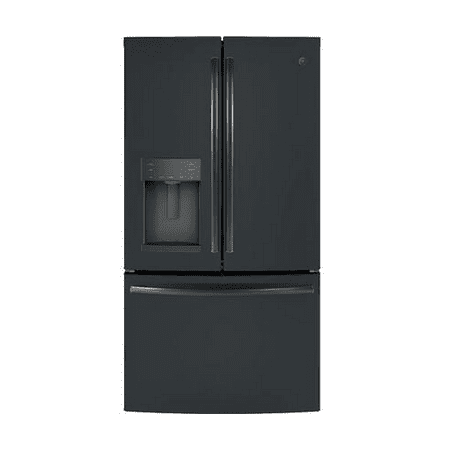 GFD28GELDS 36 Freestanding French Door Refrigerator with 27.8 cu. ft. Total Capacity  Door-in-Door  TwinChill Evaporators  Turbo Freezer  and 4 Spill Proof Split Glass Shelves  in Black