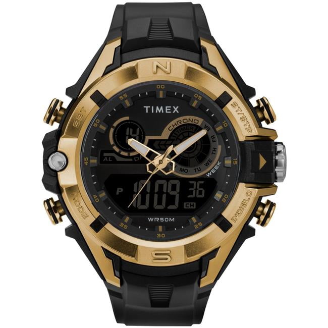 timex gold digital watch