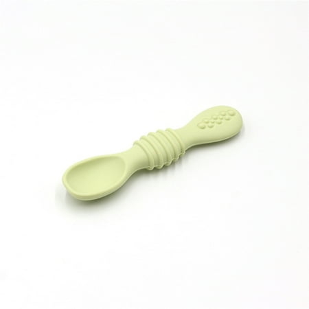 

HeroNeo Baby Spoon Silicone Teether Toys Learning Feeding Scoop Training Utensils Newborn Toddler Tableware