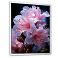 thumbnail image 2 of Designart "Translucent Floral Delight" Rhododendron Floater Framed Wall Art Living Room, 2 of 5