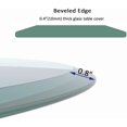 thumbnail image 6 of 24" Round 3/8" Inch Thick Tempered Glass Table Top - Beveled Edge Clear, 6 of 6