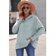 thumbnail image 4 of ABPHQTO Sudadera con capucha y cuello henley gris con manga murciélago y bolsillos para mujer, 4 of 5