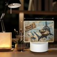 thumbnail image 6 of Cauagu Wood Grain Shark for Rectangle Acrylic Night Light - Acrylic Modern Bedside Light with LED Light Lamp Base - Decorative Night Lamp for Restaurant Bar Cafe Shop, 6 of 9