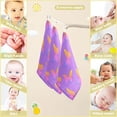 thumbnail image 2 of Coolnut 3 PCS Gradient Butterfly Baby Muslin Washcloths, Neon Colors Face Towel Burp Cloths Ultra Soft Absorbent Cotton Bath Wipes Towels for Newborn Boys Girls, 2 of 6