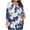 White#01, variant on JTZGDY Plus Size Women 3/4 Sleeve Tunic Tops Casual Summer Tie Dye Floral Printed Ruched Pleated Crewneck Graphic T-Shirts Loose Flowy Comfy Work Business Tees Blouse White#03 XXXXL