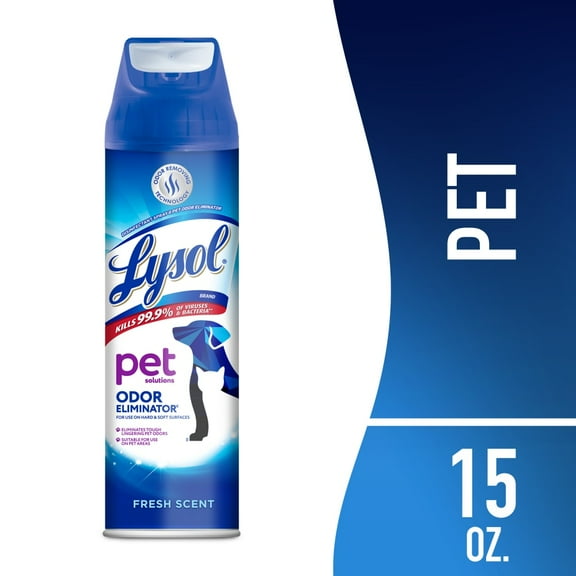 Pack of 2 Lysol Pet Solutions Disinfectant Spray, Sanitizing Antibacterial Spray, Fresh, 15 oz, 15 oz (Package May Vary)