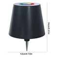 thumbnail image 4 of Lámpara LED para Botella Vino Mesa Táctil Recargable Regulable (RGB) Negra, 4 of 4