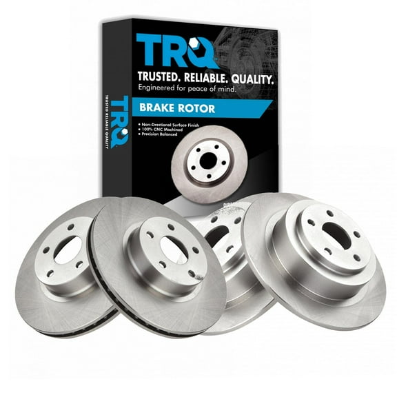 TRQ Front and Rear Brake Rotors Set Fits Select 2000-2004 Subaru Legacy 2000 Outback