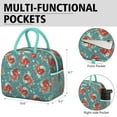 thumbnail image 6 of Lunch Bag Lunch Box for Women Reusable Insulated Lunch Cooler Bags,Large Capacity for Work Travel Picnic,Water-Resistant Pioneer Colorful Floral Lunch Tote Bag Gifts for Woman Mom Greenish-blue, 6 of 6