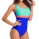 thumbnail image 4 of TOYFUNNY Bikini de una pieza con estampado sólido para mujer, traje de baño push-up, 4 of 6