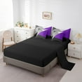 thumbnail image 3 of YST Geometric Bed In A Bag Comforter Set, 7-Piece, Purple Black Gray, Queen, 3 of 5