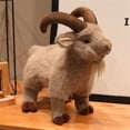 thumbnail image 2 of Lifelike Goat Stuffed Animal Plushie Cute Goat Plush Figure Toys for Girls, Adorable Doll Home Decor, 2 of 18