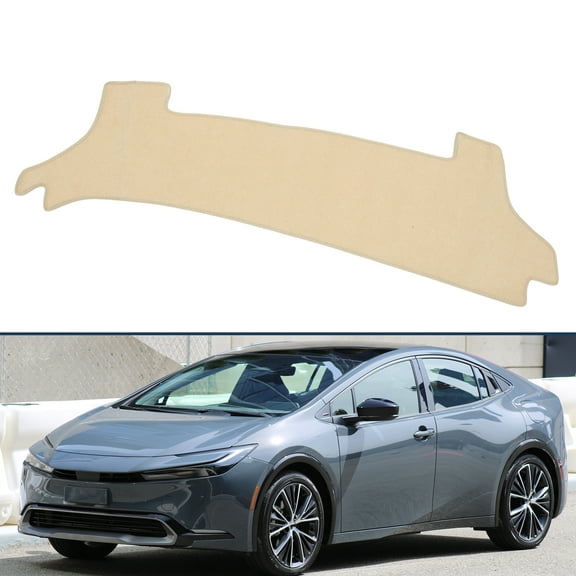 Dashboard Cover Dash Cover Mat Carpet for Toyota Prius 2020-2025 Polyester Beige