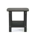 thumbnail image 4 of Inspired Home Flor Plastic Outdoor Table, Weather Resistant, Easy Maintenance, Black, 18.8L x 15W x 18H, 4 of 10