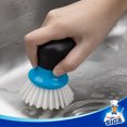thumbnail image 4 of MR.Siga Dish Scrub Brush, Palm Brush Dish Scrubber with Grip, Nylon Brush,Blue, Pack of 2, 4 of 8