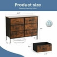 thumbnail image 5 of GVN Dresser, Chest of Drawers,Tall 6 Drawers Dresser Fabric Storage Tower, Wooden Top for Kid Room, Closet, Entryway, Nursery, Brown, 5 of 8