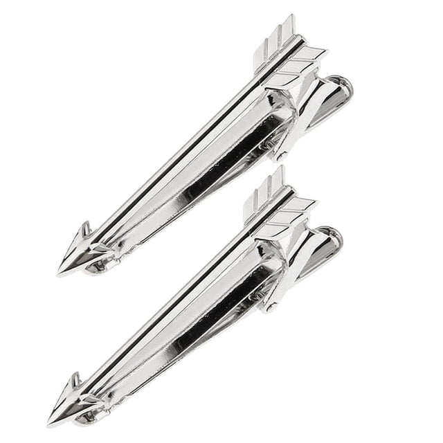 2 piezas Copper Skinny Tie Clip Pin de novio para hombre Yinane none
